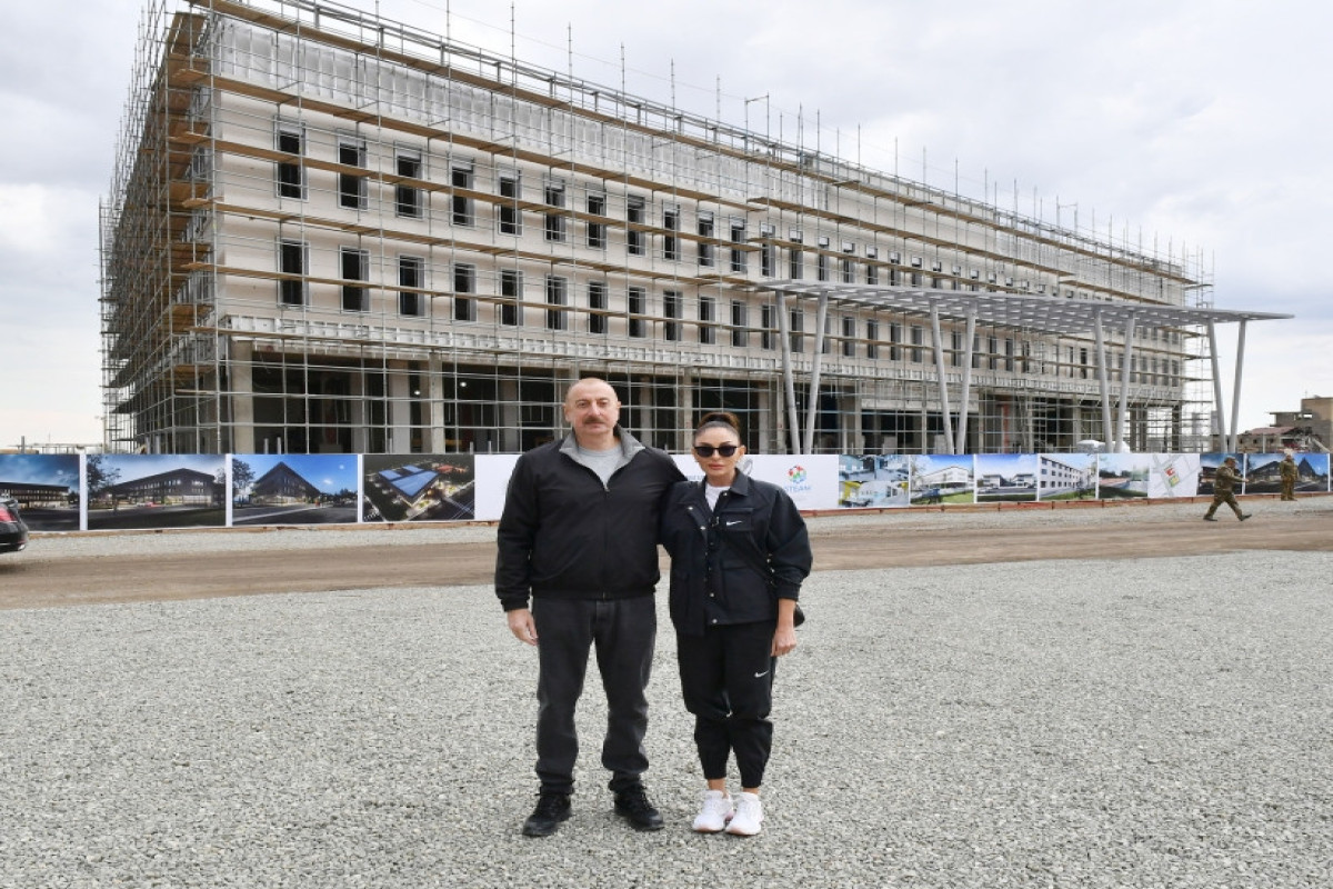 President of Azerbaijan and First Lady laid foundation stone for 3rd residential quarter in the city of Ağdam-UPDATED 