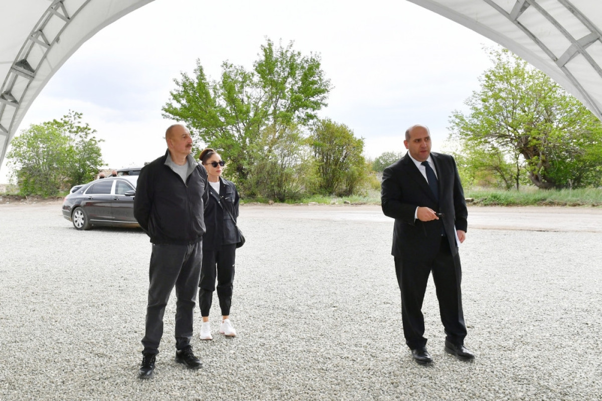 President Ilham Aliyev and First Lady Mehriban Aliyeva visited Ağdam district