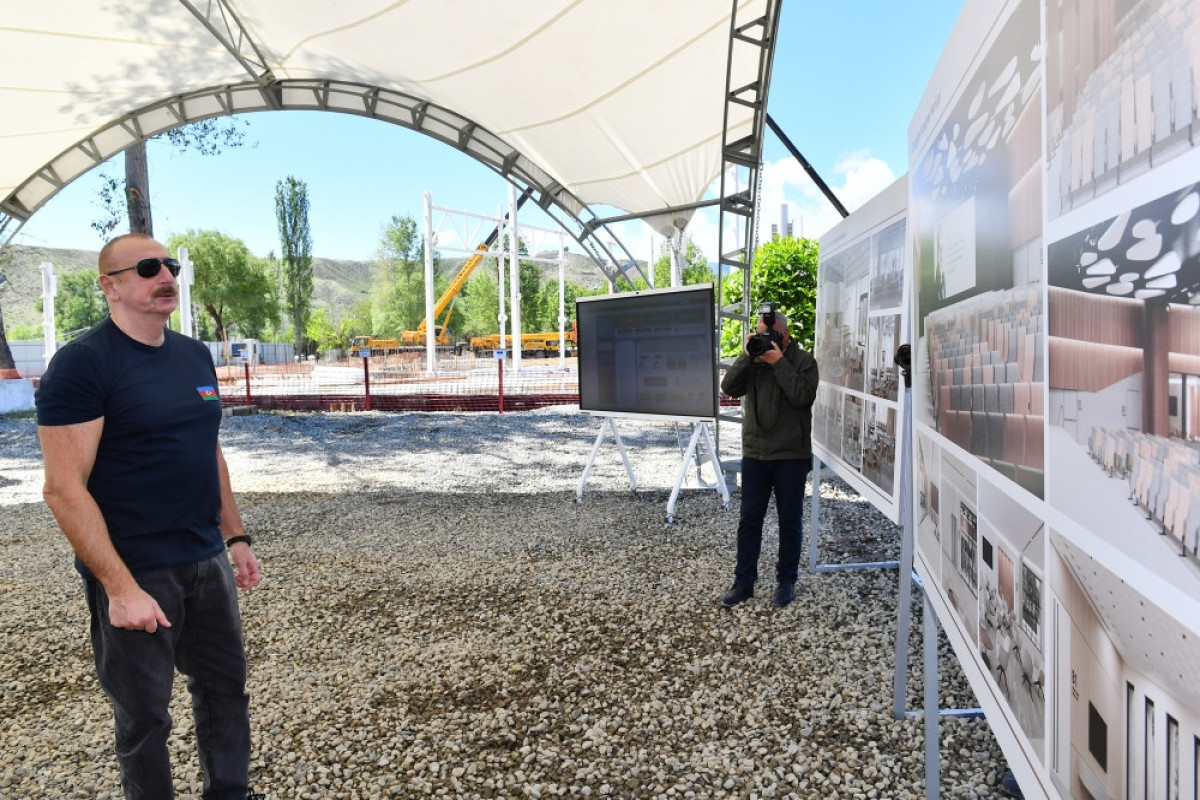 President Ilham Aliyev viewed construction progress of Zangilan Convention Center
