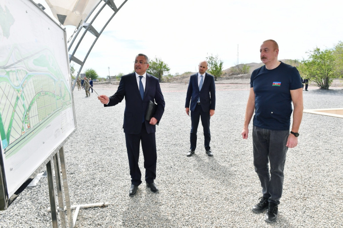 Президент Ильхам Алиев заложил фундамент села Шукюрбейли Джабраильского района-ОБНОВЛЕНО 