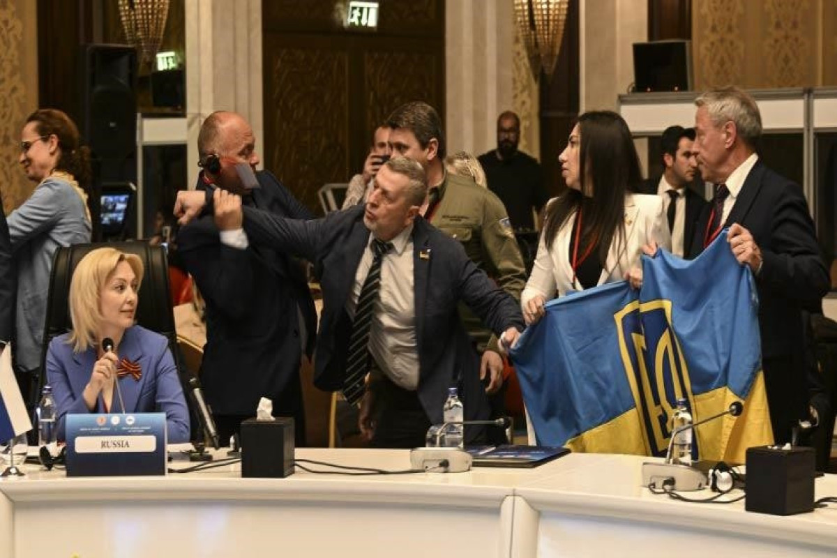 QDİƏT-in iclasında Ukrayna və Rusiya nümayəndə heyətləri arasında dava düşüb - FOTO  - VİDEO 
