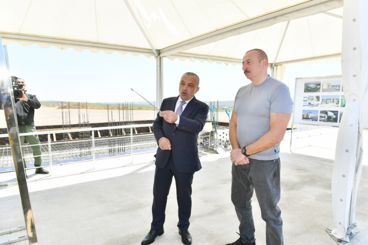 Füzulidə içməli su təchizatı, kanalizasiya və yağış suları sistemləri kompleksinin təməli qoyulub