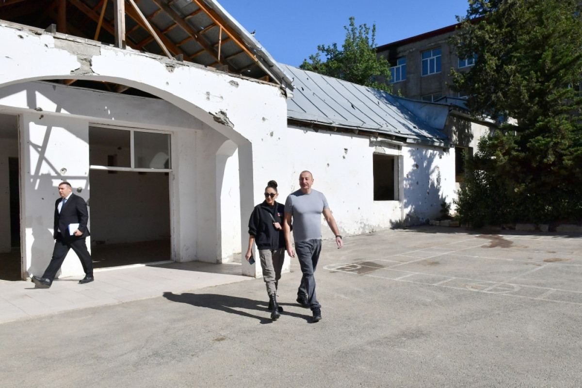 President Ilham Aliyev viewed restoration project of 360-seat school in Hadrut settlement