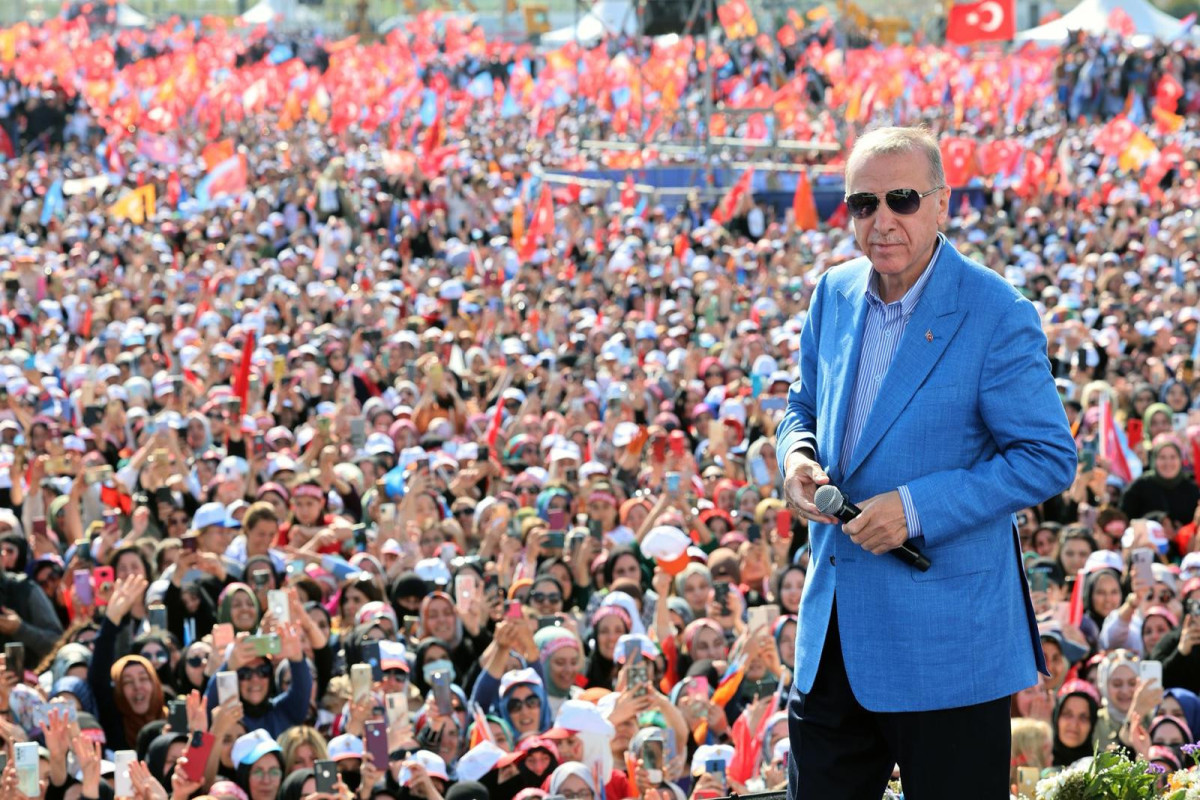 Ərdoğanın mitinqində 1 milyon 700 min insan iştirak edib - FOTO 