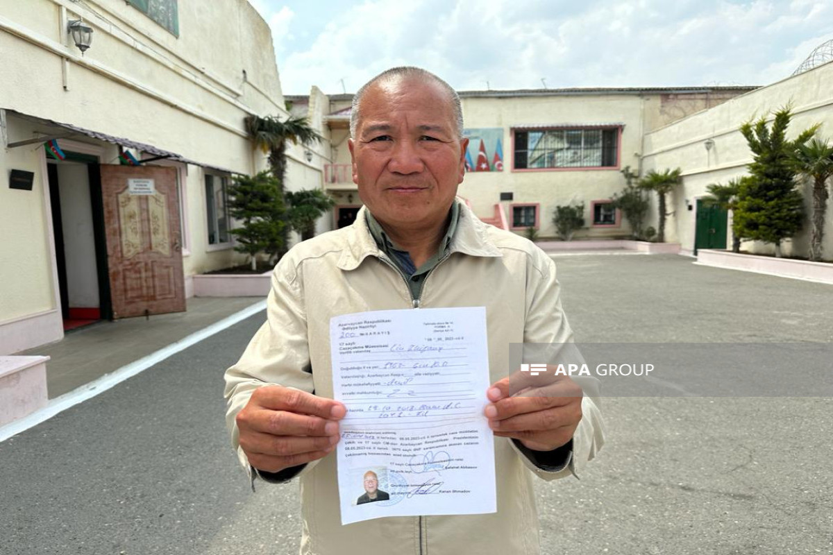 Azerbaijan released pardoned Chinese citizen-PHOTO 