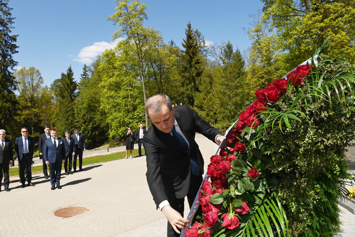 Azerbaijani FM visited monument of those who died for Lithuania
