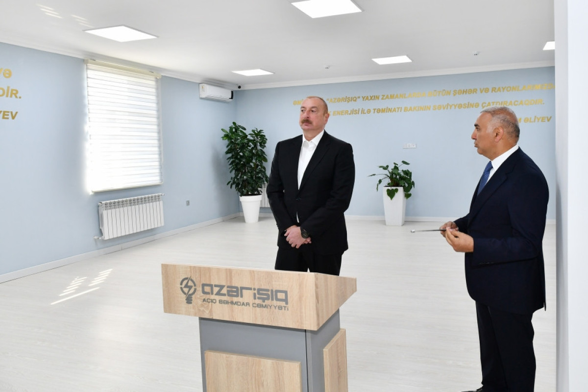 Azerbaijani President inaugurates Innovative Technologies Center of Shusha Electric Networks-UPDATED 