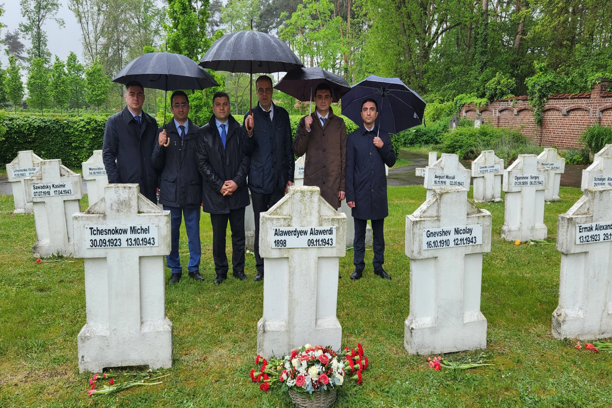 Azerbaijan ambassador to NATO visited the grave of an Azerbaijani soldier fallen in Belgium during the Second World War