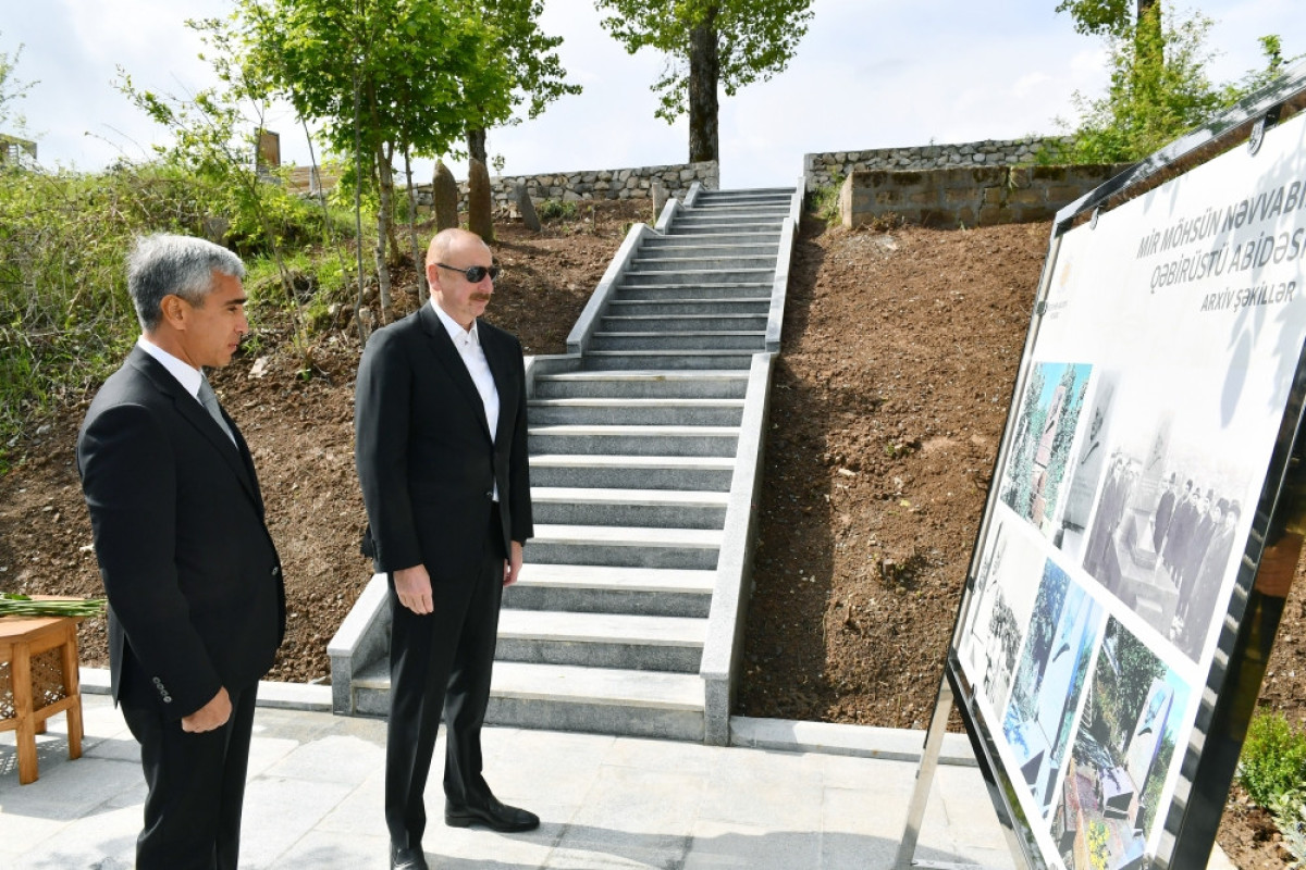Президент Ильхам Алиев посетил могилу Мир Мохсуна Навваба Карабаги на Джыдыр дюзю-ОБНОВЛЕНО 