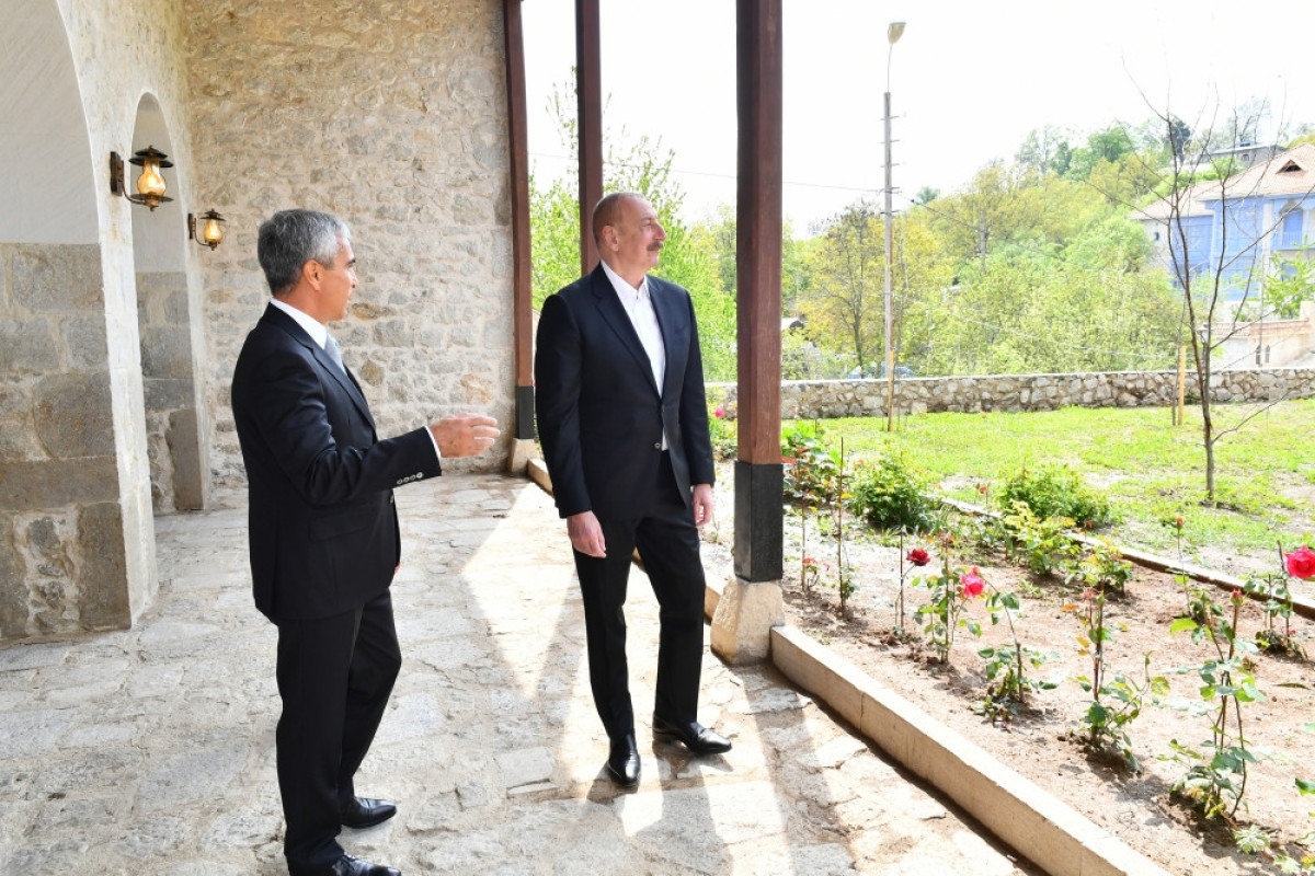 Президент и первая леди приняли участие в открытии усадебного комплекса Мехмандаровых в Шуше-ОБНОВЛЕНО 