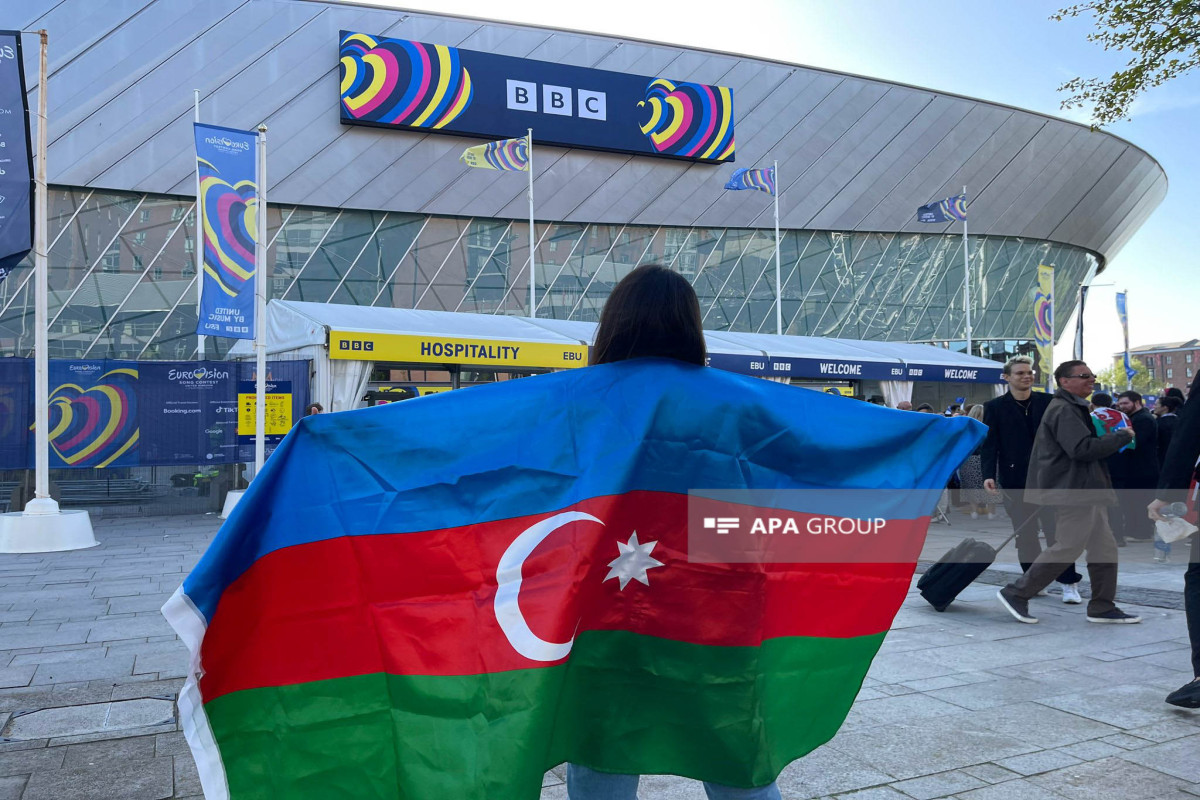 Поддержка Азербайджану на «Евровидении» в Ливерпуле-ФОТО 