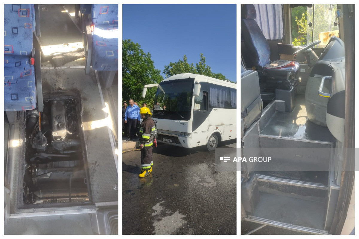 Naxçıvanda sərnişin avtobusunda yanğın olub