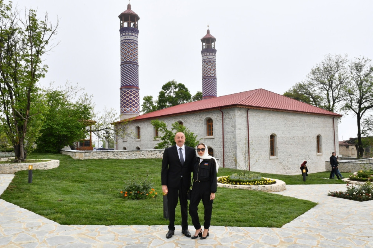 Şuşada Yuxarı Gövhər Ağa məscidi əsaslı yenidənqurma və bərpadan sonra açılıb - YENİLƏNİB 