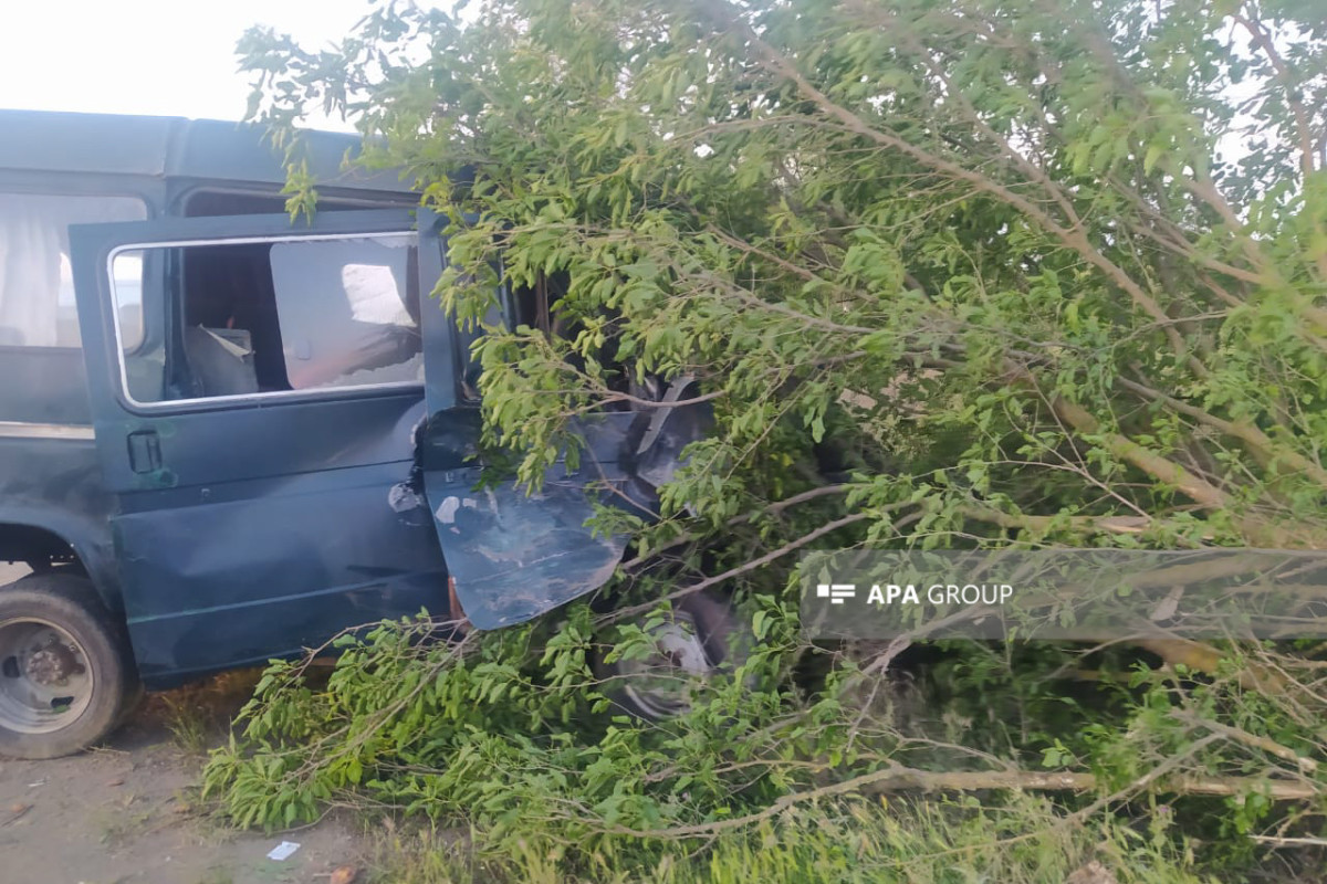 Cəlilabadda mikroavtobus qəzaya uğrayıb, 8 nəfər xəsarət alıb - ADLAR  - FOTO  - YENİLƏNİB-1  