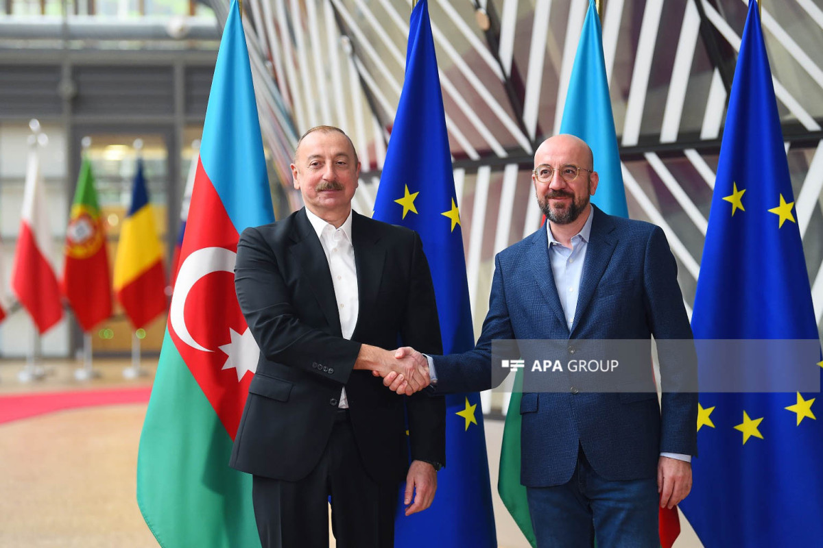 Brüsseldə Prezident İlham Əliyevin Şarl Mişellə görüşü keçirilib - FOTO  - YENİLƏNİB-2 