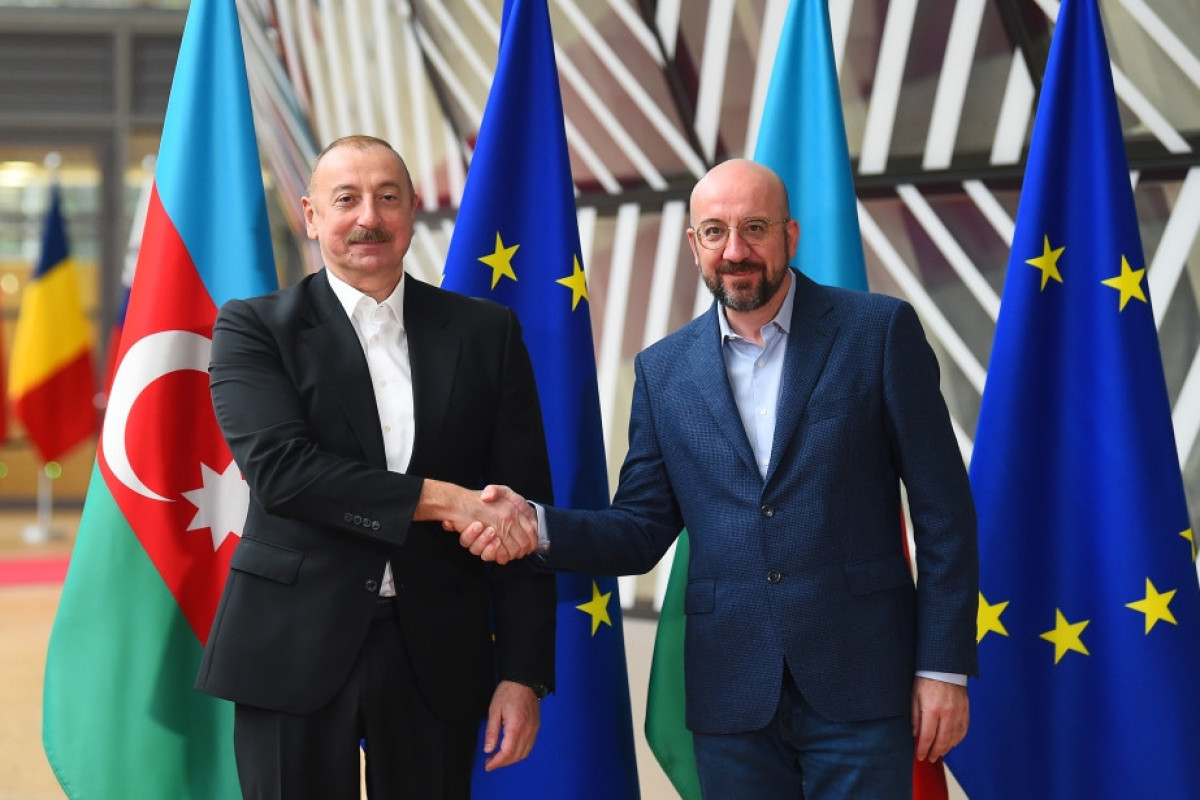 Meeting between Azerbaijani President Ilham Aliyev, President Charles Michel kicks off in Brussels-PHOTO 