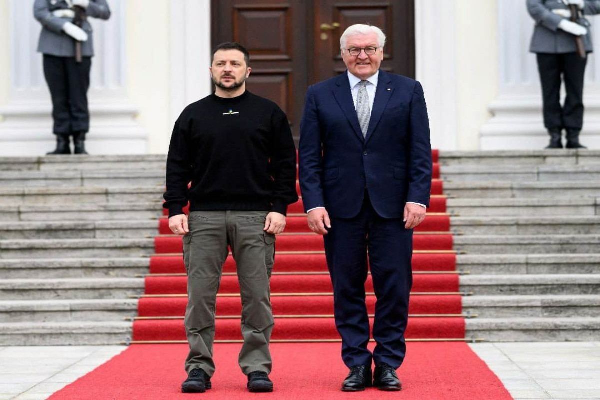 Zelenskinin Almaniya prezidenti Frank-Valter Ştaynmayerlə görüşü başlayıb - FOTO  - YENİLƏNİB 