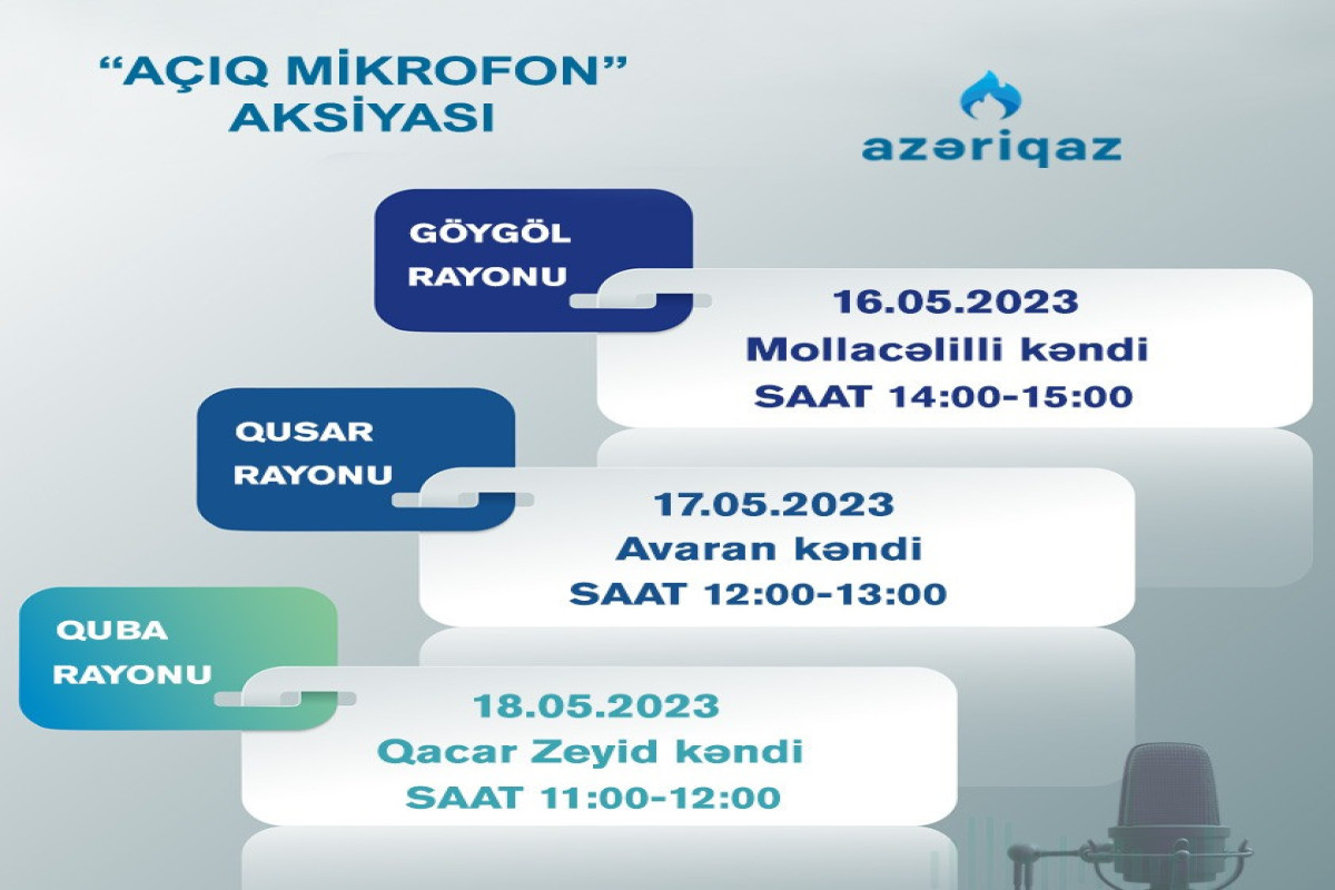 "Azəriqaz"ın "Açıq mikrofon" aksiyası davam edir