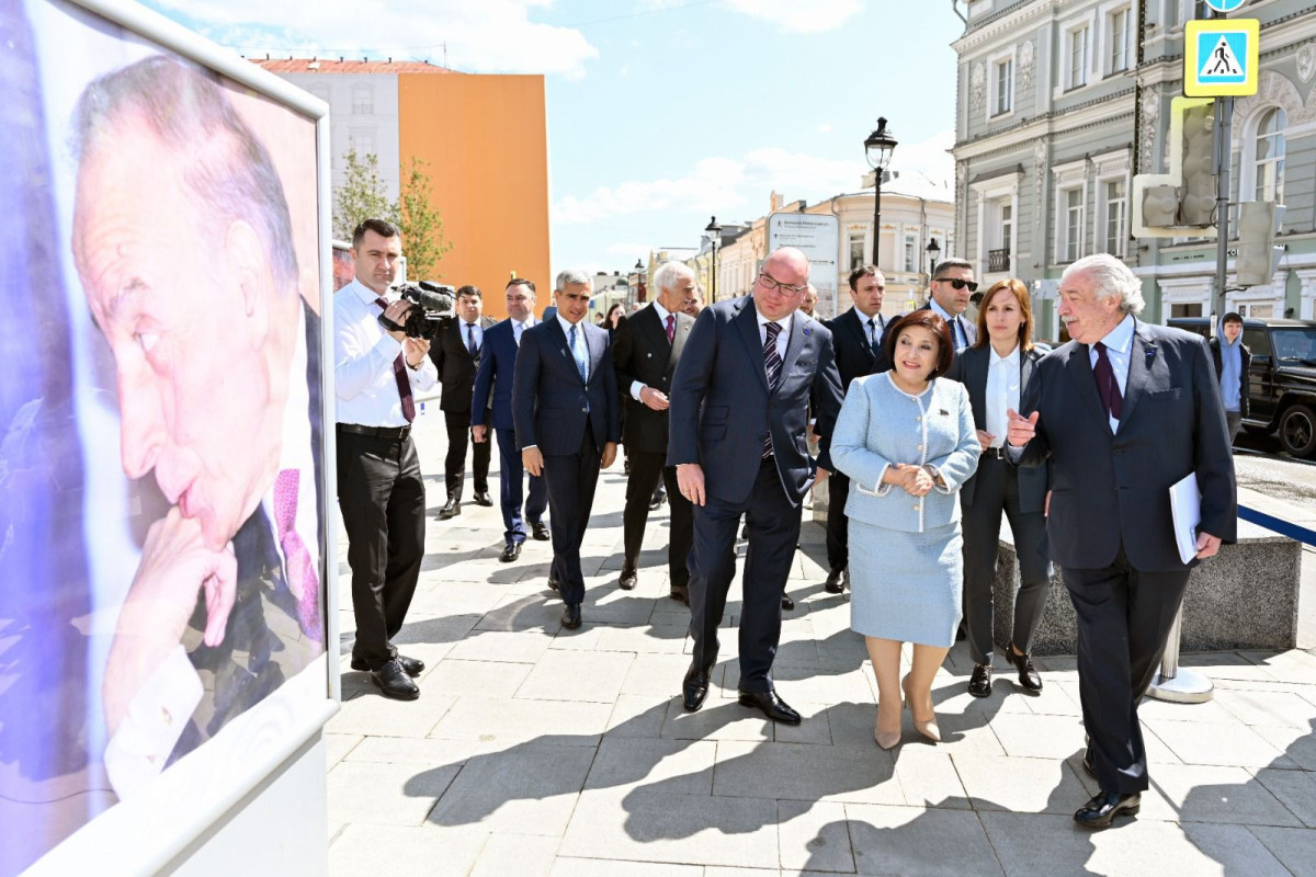 Milli Majlis Chair Sahiba Gafarova Attends Great Leader Heydar Aliyev Centenary Exhibition at TASS Agency