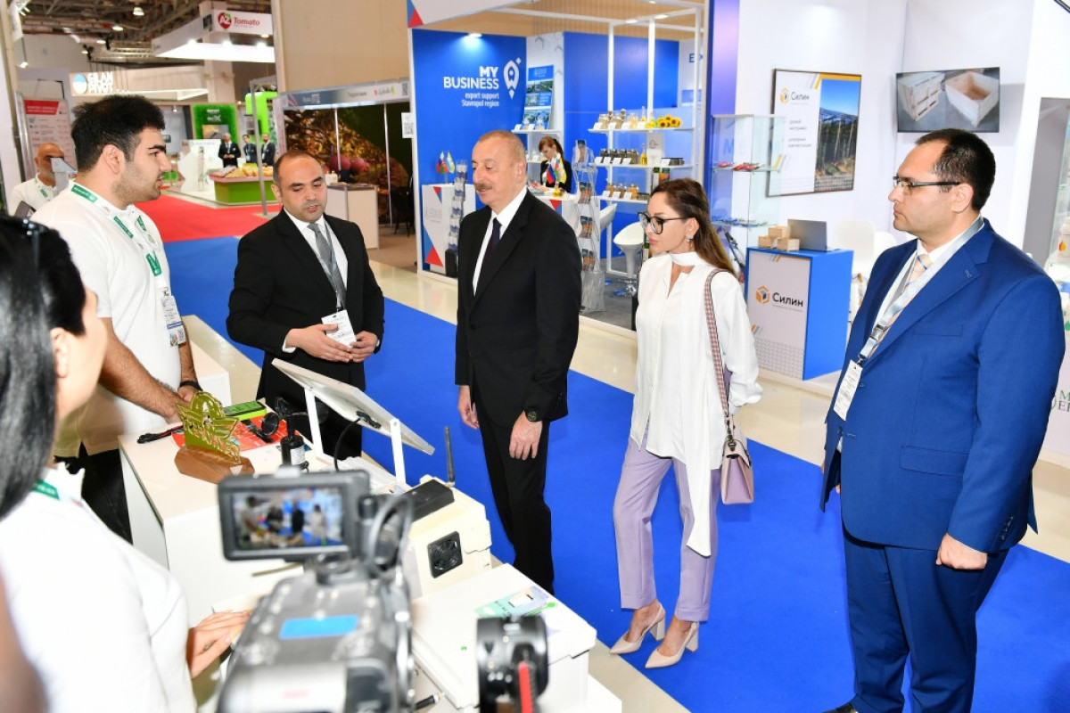 President Ilham Aliyev and First Lady Mehriban Aliyeva viewed the 16th "Caspian Agro" and the 28th "InterFood Azerbaijan" exhibitions-UPDATED 
