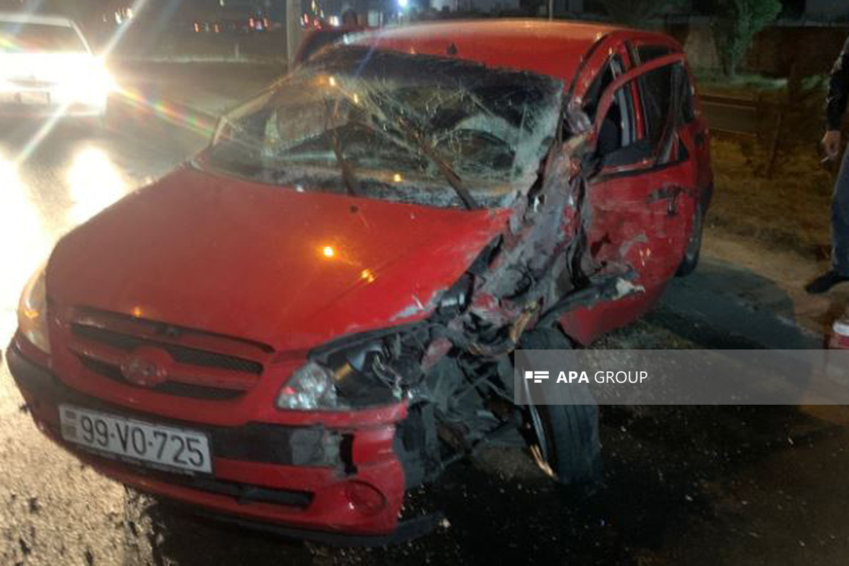 В Баку столкнулись легковой автомобиль и «КамАЗ», пострадали 5 человек-ФОТО 