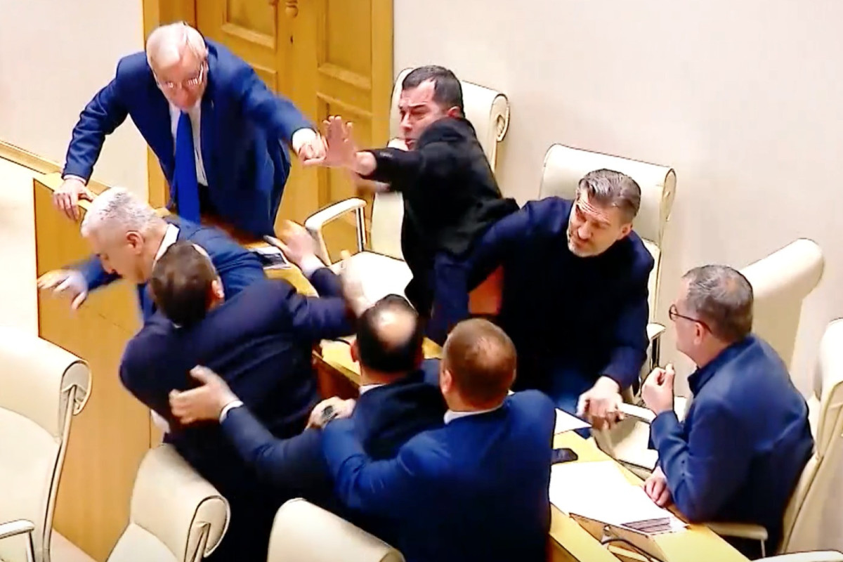 Gürcüstan parlamentinin deputatları dava edib - VİDEO 