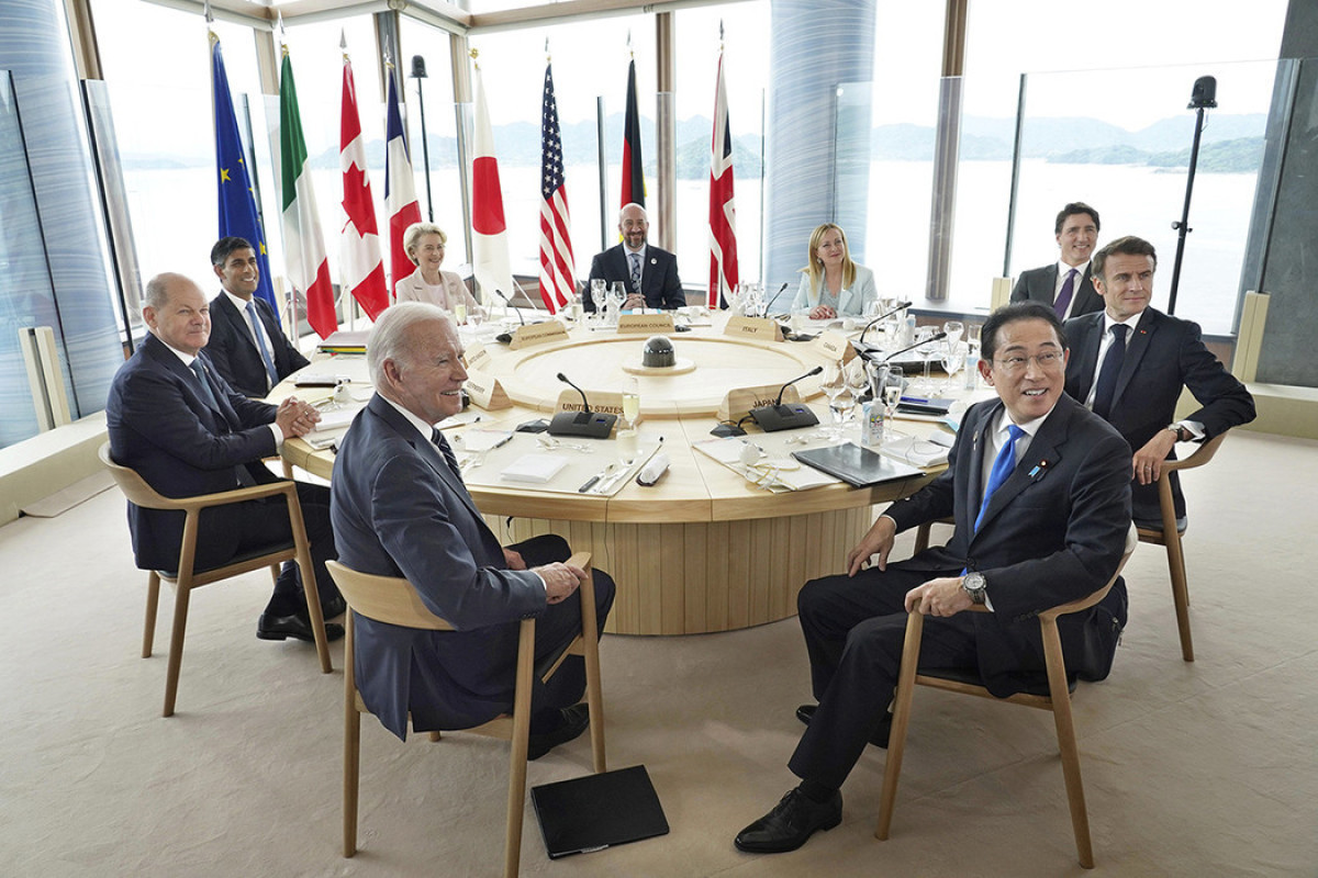 G7 leaders adopted final communiqué day before end of summit in Hiroshima