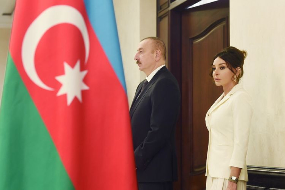 Президент Ильхам Алиев, первая леди Мехрибан Алиева