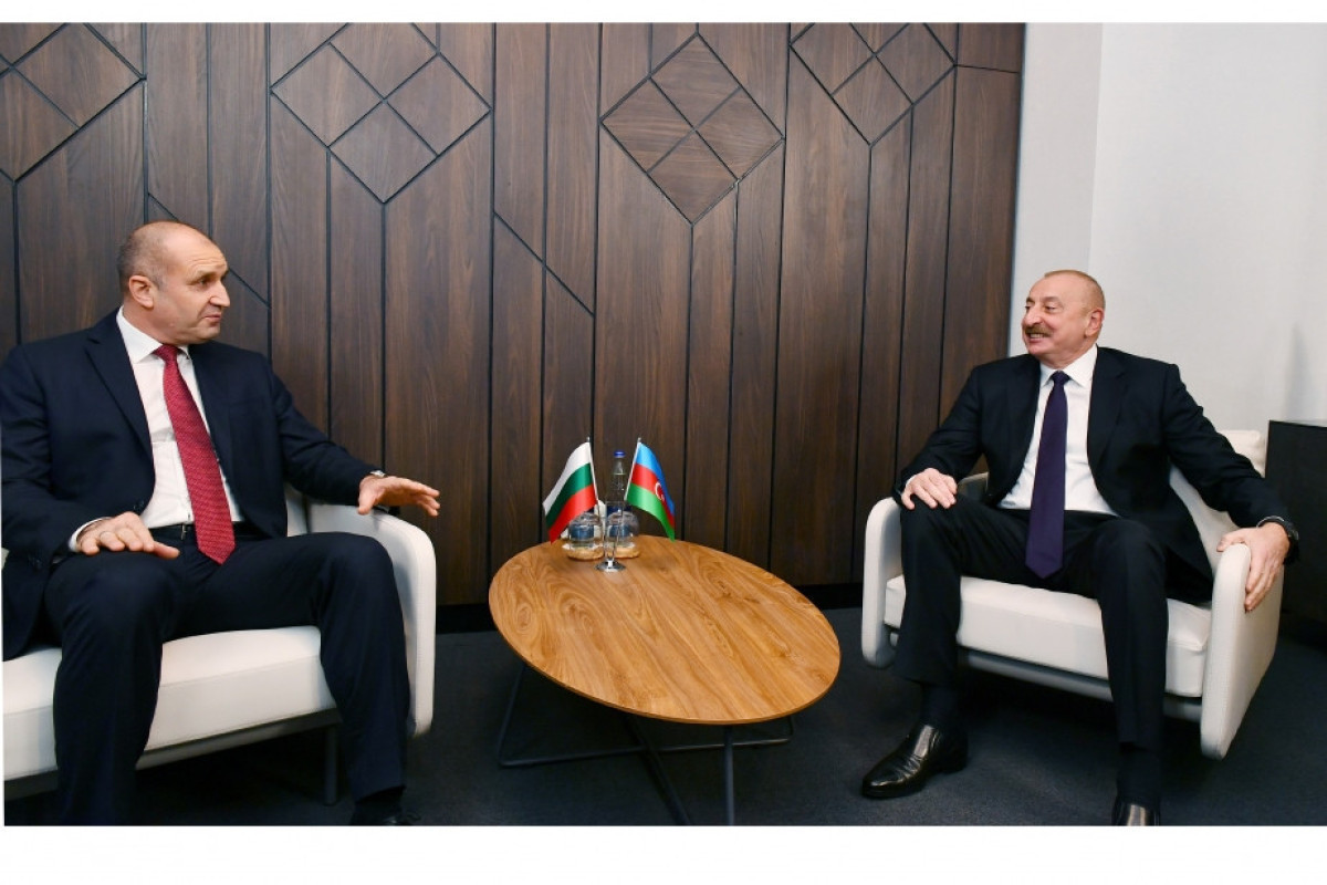 President of Bulgaria, Rumen Radev and Azerbaijan's President Ilham Aliyev