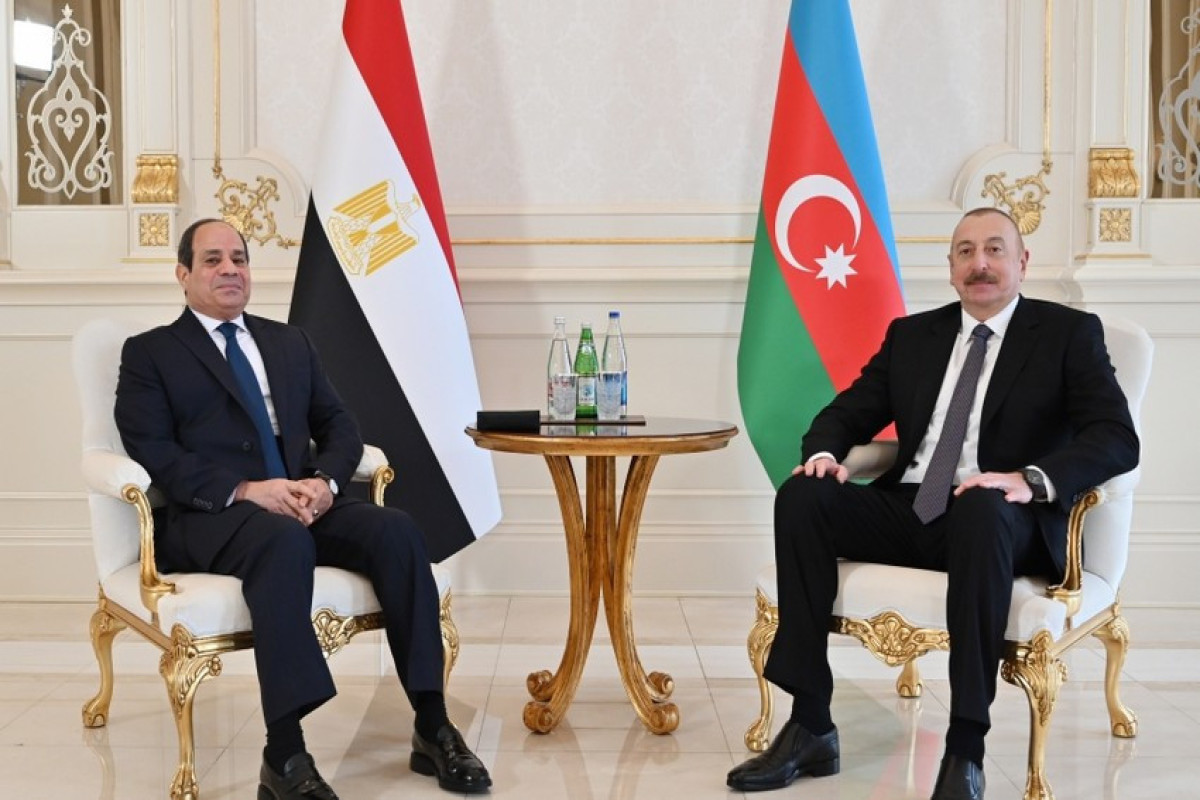 President of the Arab Republic of Egypt Abdel Fattah El-Sisi - President of the Republic of Azerbaijan Ilham Aliyev