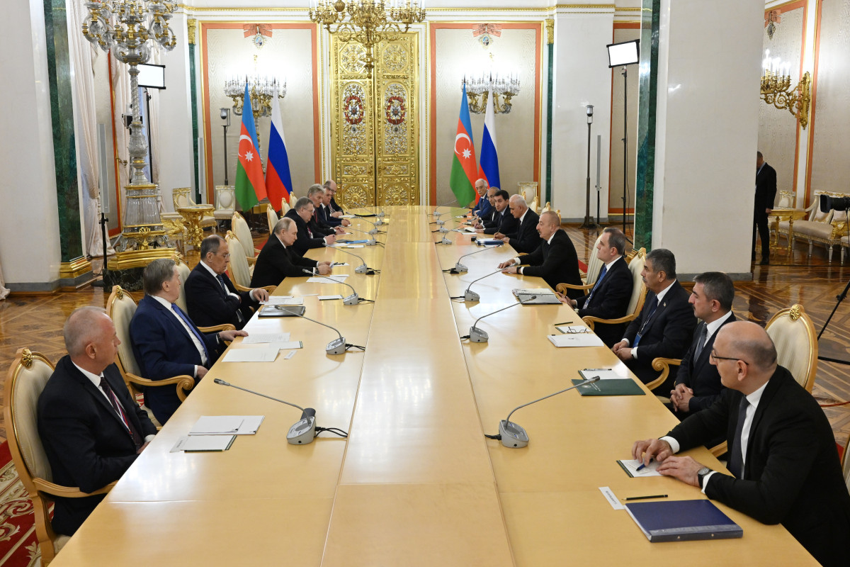 Moskvada Prezident İlham Əliyevin Vladimir Putinlə görüşü olub - YENİLƏNİB-1  