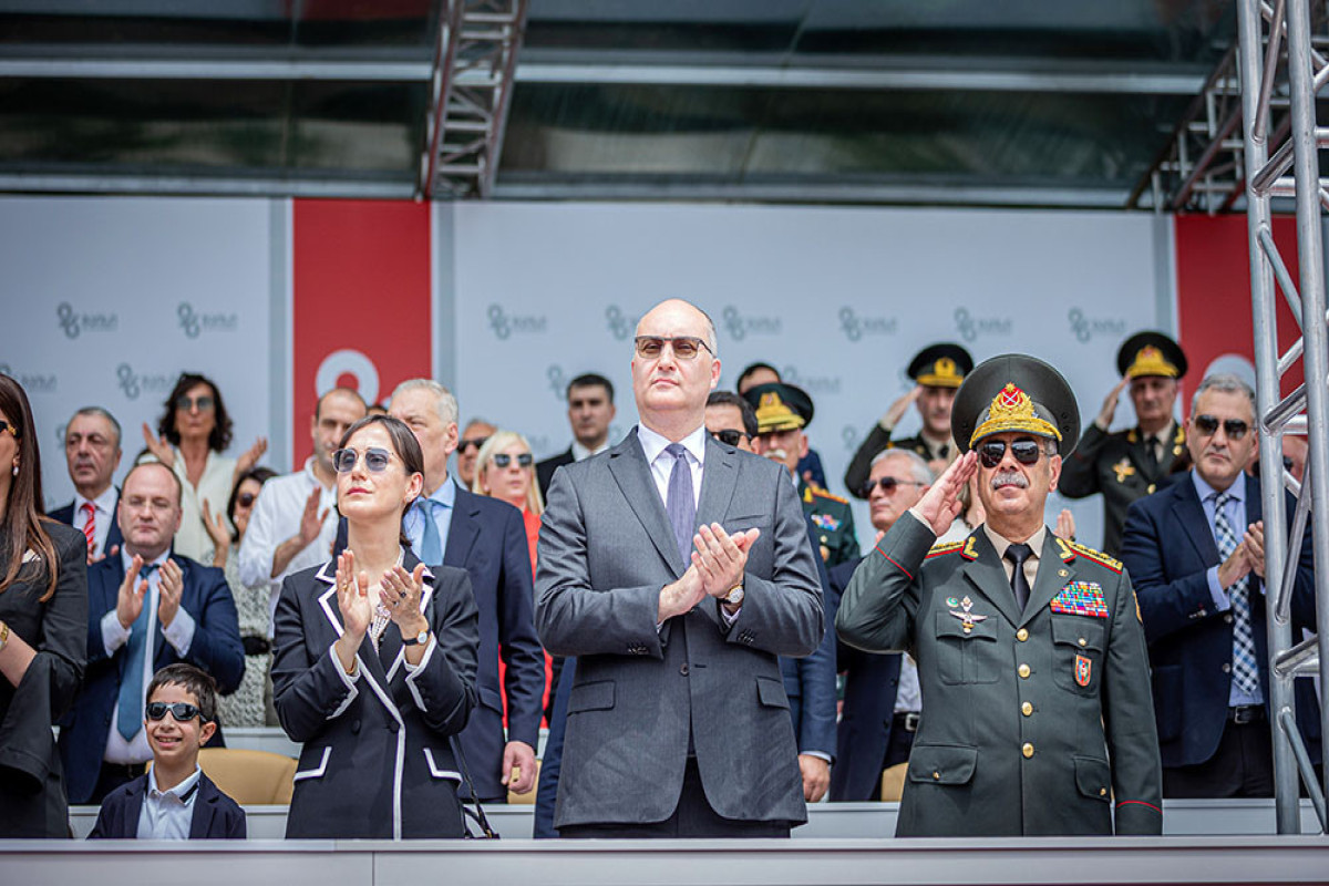 Azerbaijan Defense Minister participated in the military parade held in Georgia-<span class="red_color">PHOTO