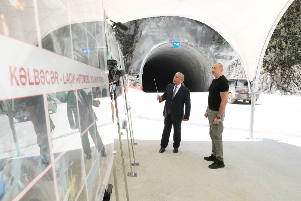 President of Azerbaijan Ilham Aliyev examined tunnels built on Toghanali-Kalbajar-Istisu highway and works done on Kalbajar-Lachin highway-UPDATED 
