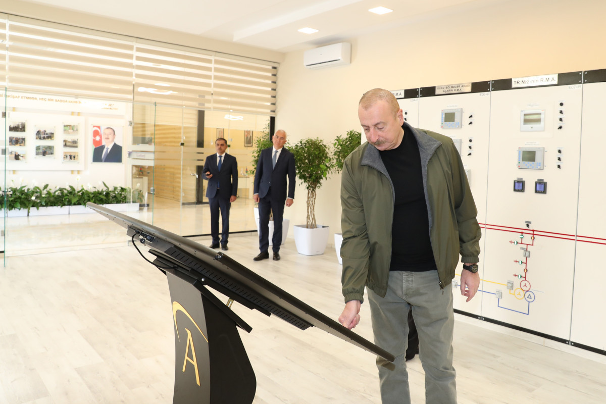 Президент Ильхам Алиев принял участие в открытии подстанции «Горчу» в Лачинском районе-ФОТО 