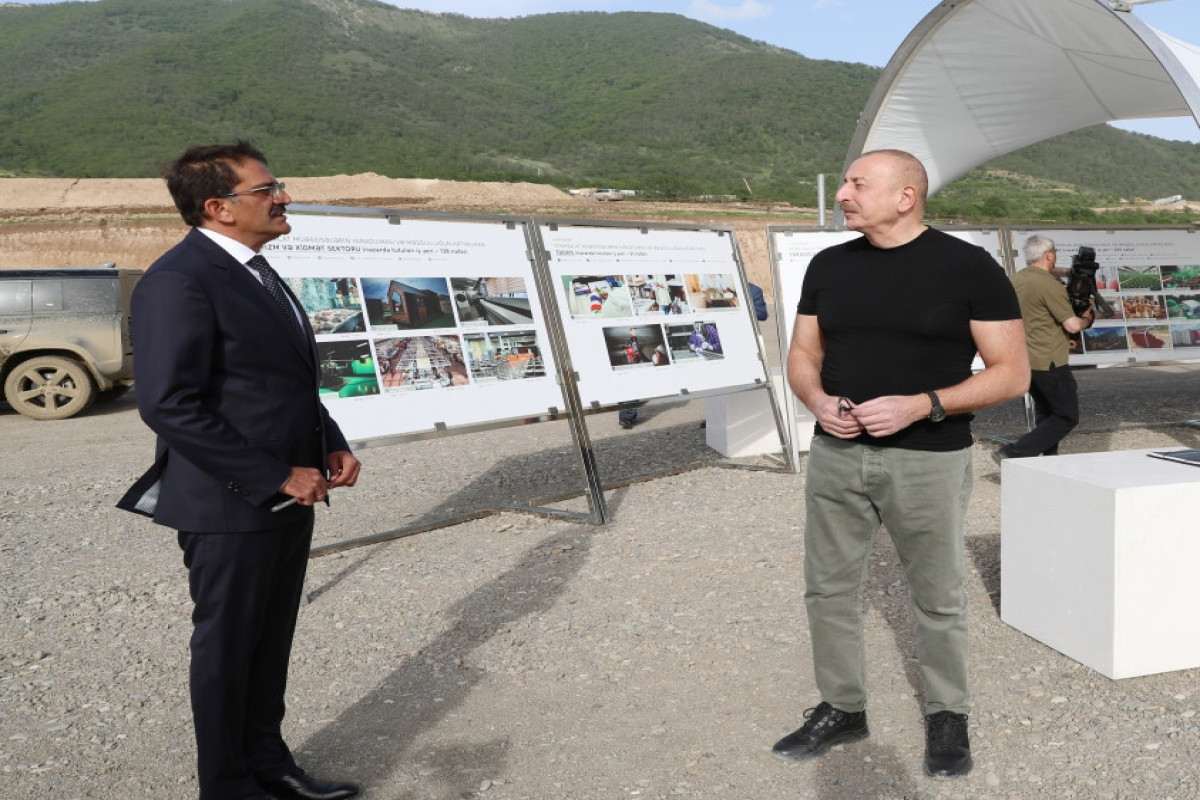 President Ilham Aliyev viewed works done in Agro-Industrial Park in Lachin city
