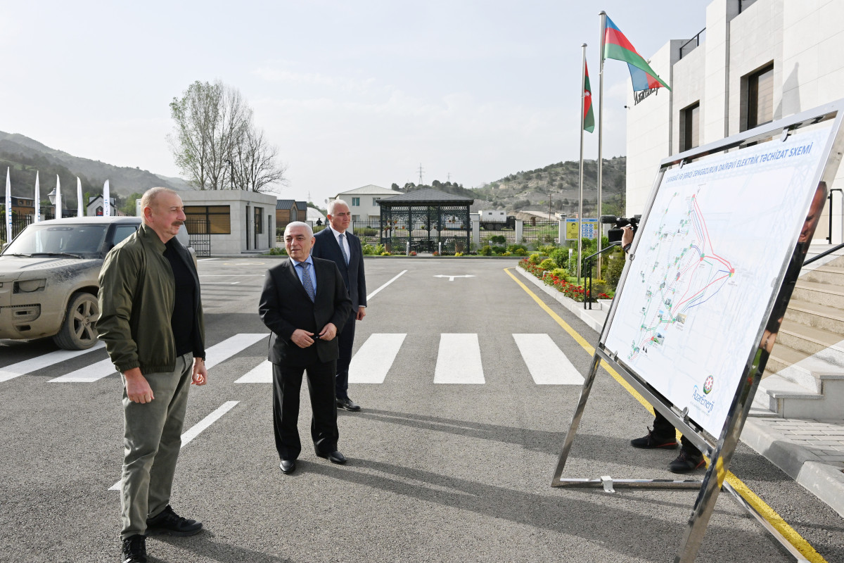 Президент Ильхам Алиев открыл городскую подстанцию «Лачин»-ФОТО 
