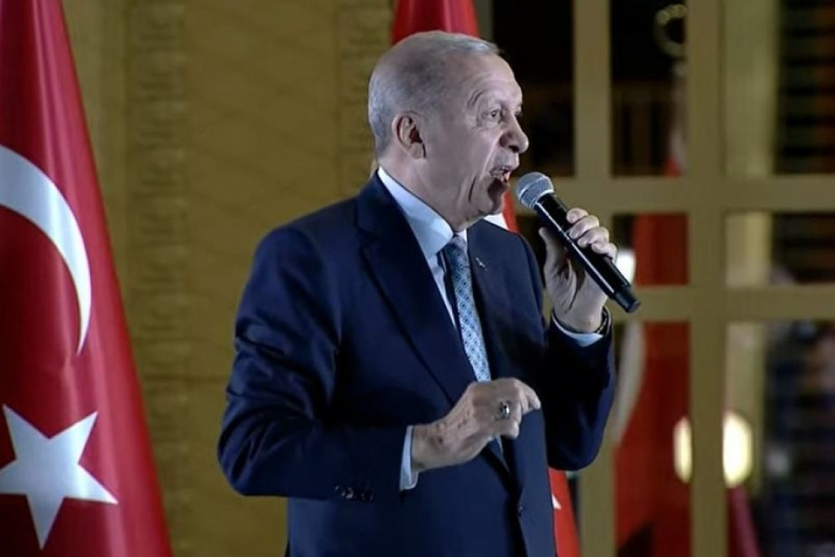 Реджеп Тайип Эрдоган выступает в Президентской резиденции-ФОТО 