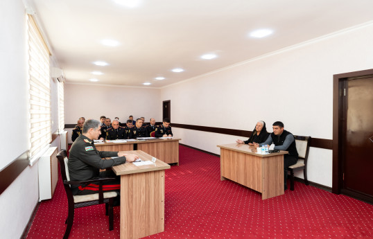 Vilayət Eyvazov Ağcabədidə qəbul və sıra baxışı keçirib