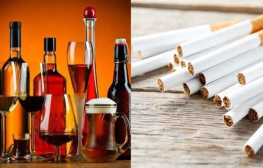 Siqaret və alkoqollu içkilərin aksiz dərəcəsi artırılır