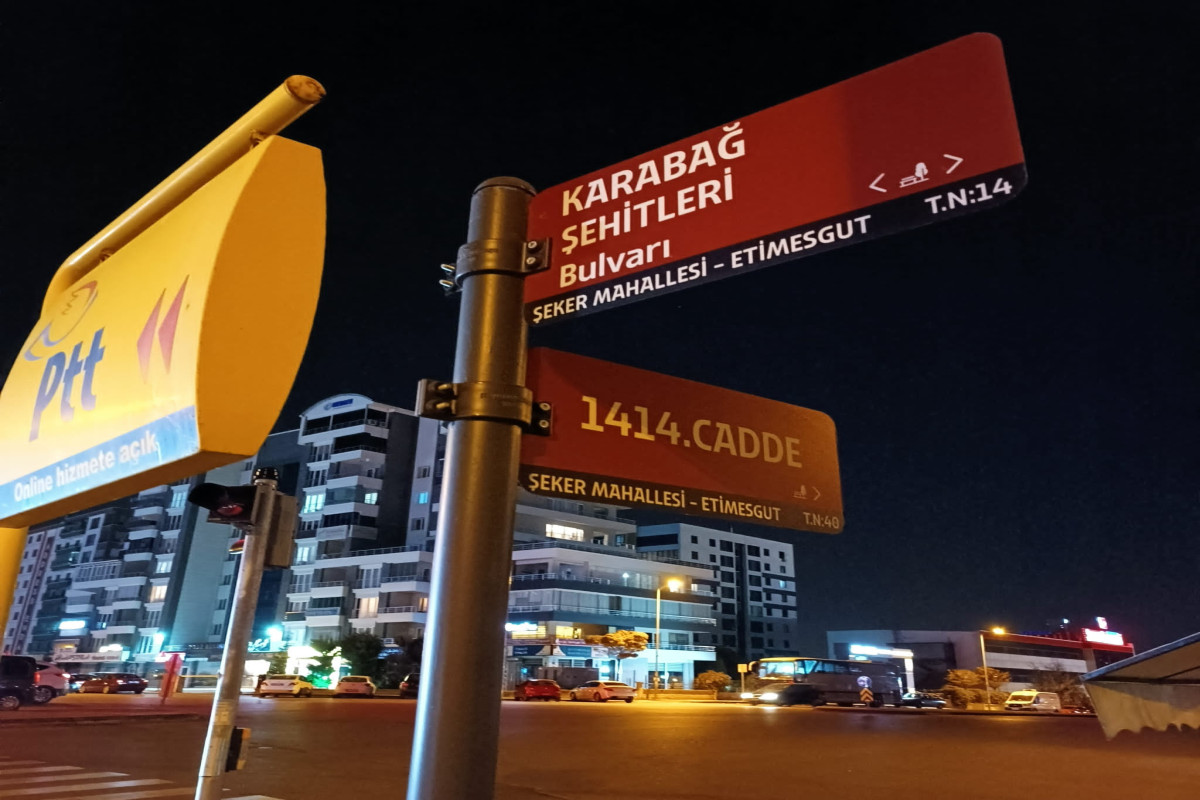 Ankara küçələrindən biri “Qarabağ Şəhidləri Bulvarı” adlandırılıb