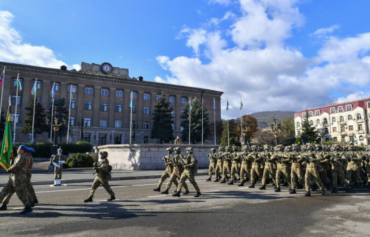 Xankəndidə hərbi paraddan GÖRÜNTÜLƏR 