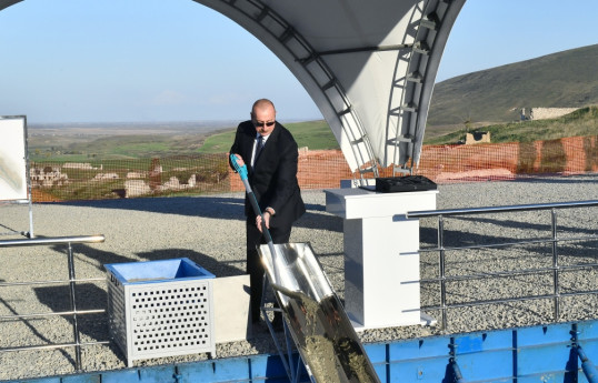 Prezident İlham Əliyev Füzuli rayonunda Qarğabazar kəndinin təməlini qoyub - YENİLƏNİB 