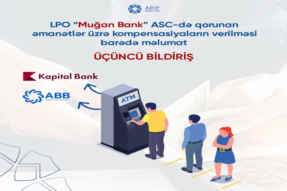 “Muğanbank”ın əmanətləri üzrə kompensasiyalar ABB və “Kapital Bank” vasitəsilə ödəniləcək