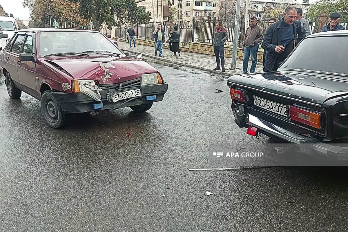 Gəncədə zəncirvarı qəza olub - FOTO 