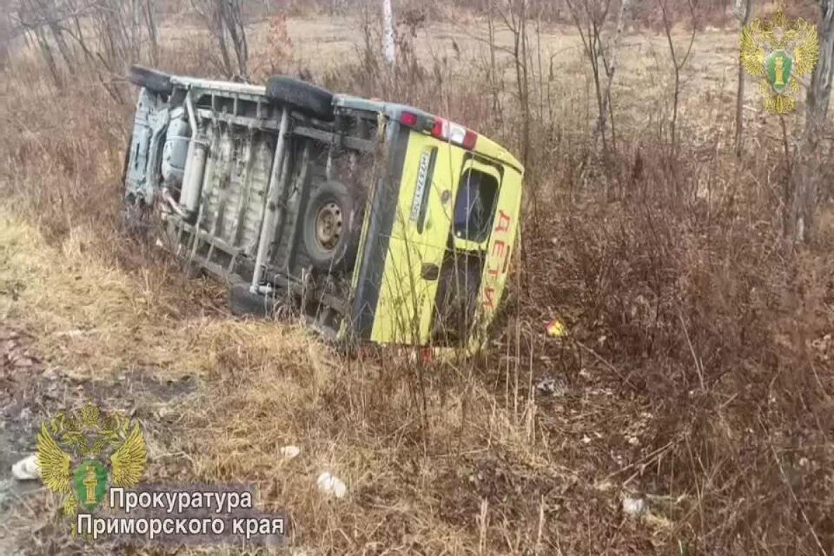 Rusiyada məktəbli avtobusu aşıb, 8 nəfər xəsarət alıb