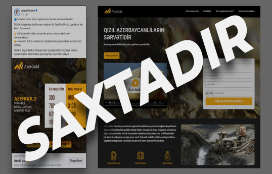“AzerGold” vətəndaşları saxta reklam kampaniyalarına aldanmamağa çağırır