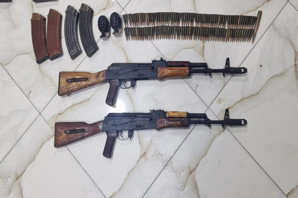 Biləsuvarda qumbara və avtomat aşkarlanıb