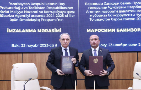 Azərbaycanla Tacikistan arasında əməkdaşlıq proqramı imzalanıb