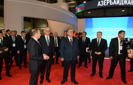 Tacikistan Prezidenti “SPECA Ölkələrinin Sərgisi: Dayanıqlı inkişaf üçün regional əməkdaşlıq” adlı sərgi ilə tanış olub