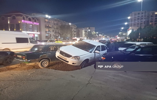 Gəncədə qəza olub, xəsarət alan var - FOTO 